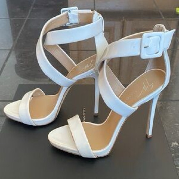Elegant White Strappy Heels - Picture 2 of 3